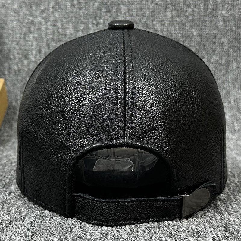 Casquette cuir véritable