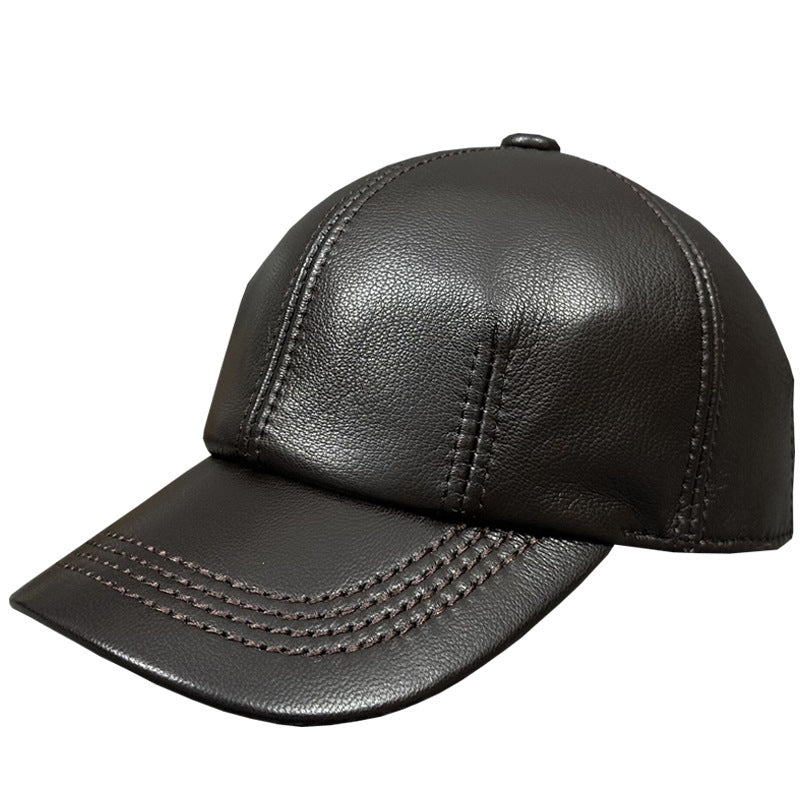 Casquette cuir véritable