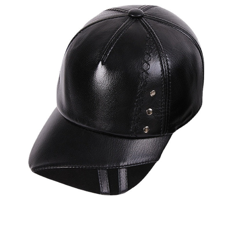 Casquette cuir véritable
