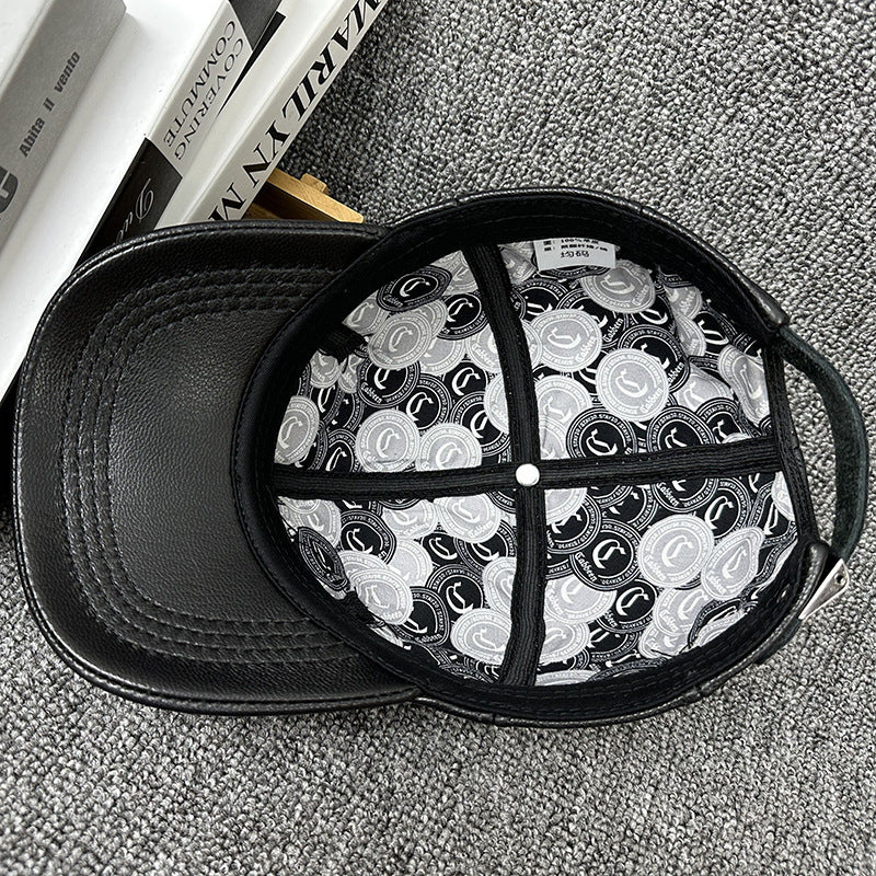 Casquette cuir véritable