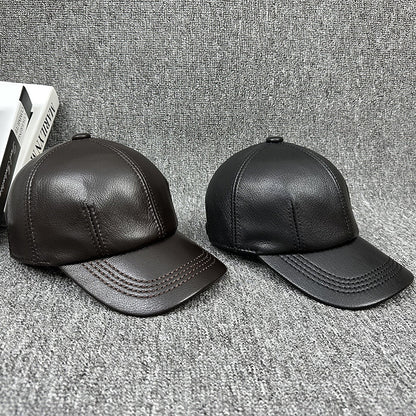 Casquette cuir véritable
