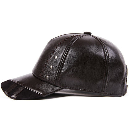 Casquette cuir véritable