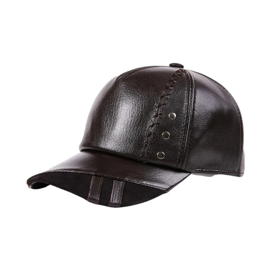 Casquette cuir véritable