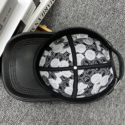 Casquette cuir véritable